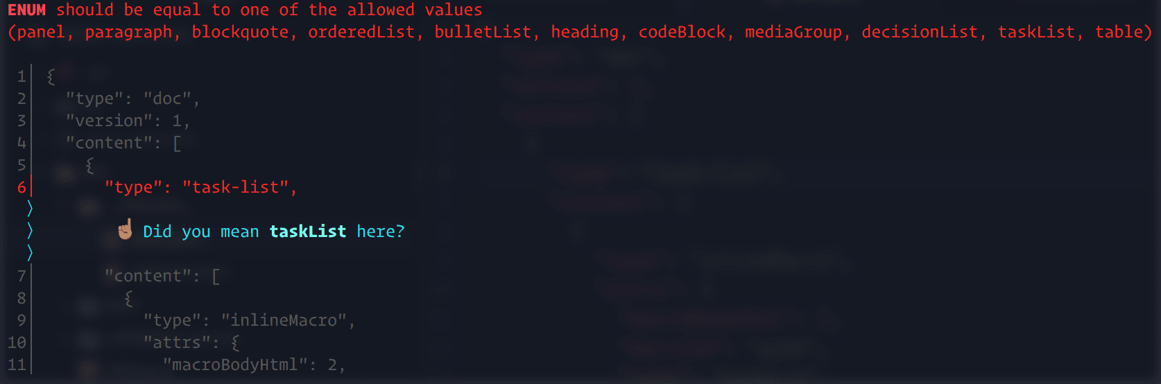 Enum Validation Error