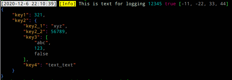 xtlog terminal for info log