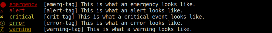 production log output