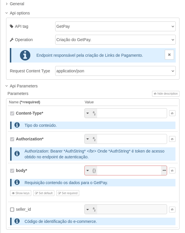 parameter description