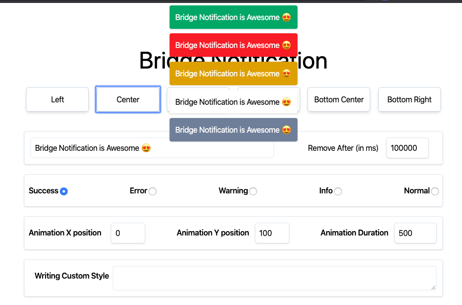 Bridge Notification