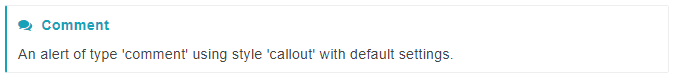 Custom alert type 'comment'