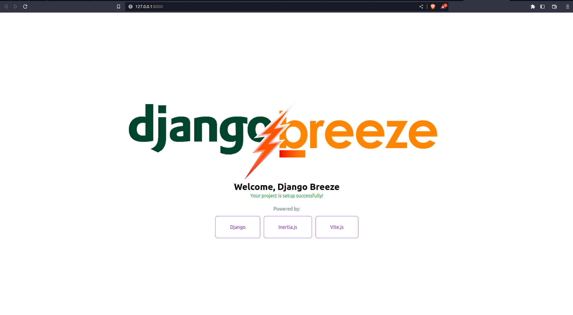 django-breeze-success-setup screen