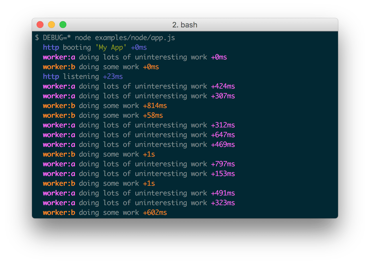 NodeJS Debugging Utility