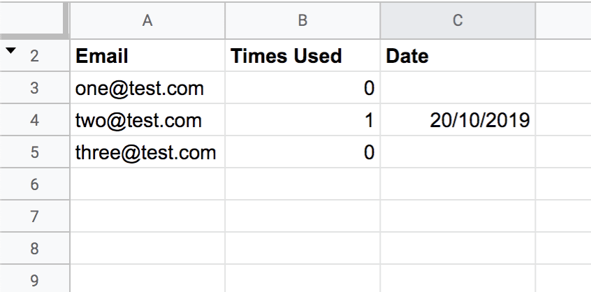 Updated Spreadsheet