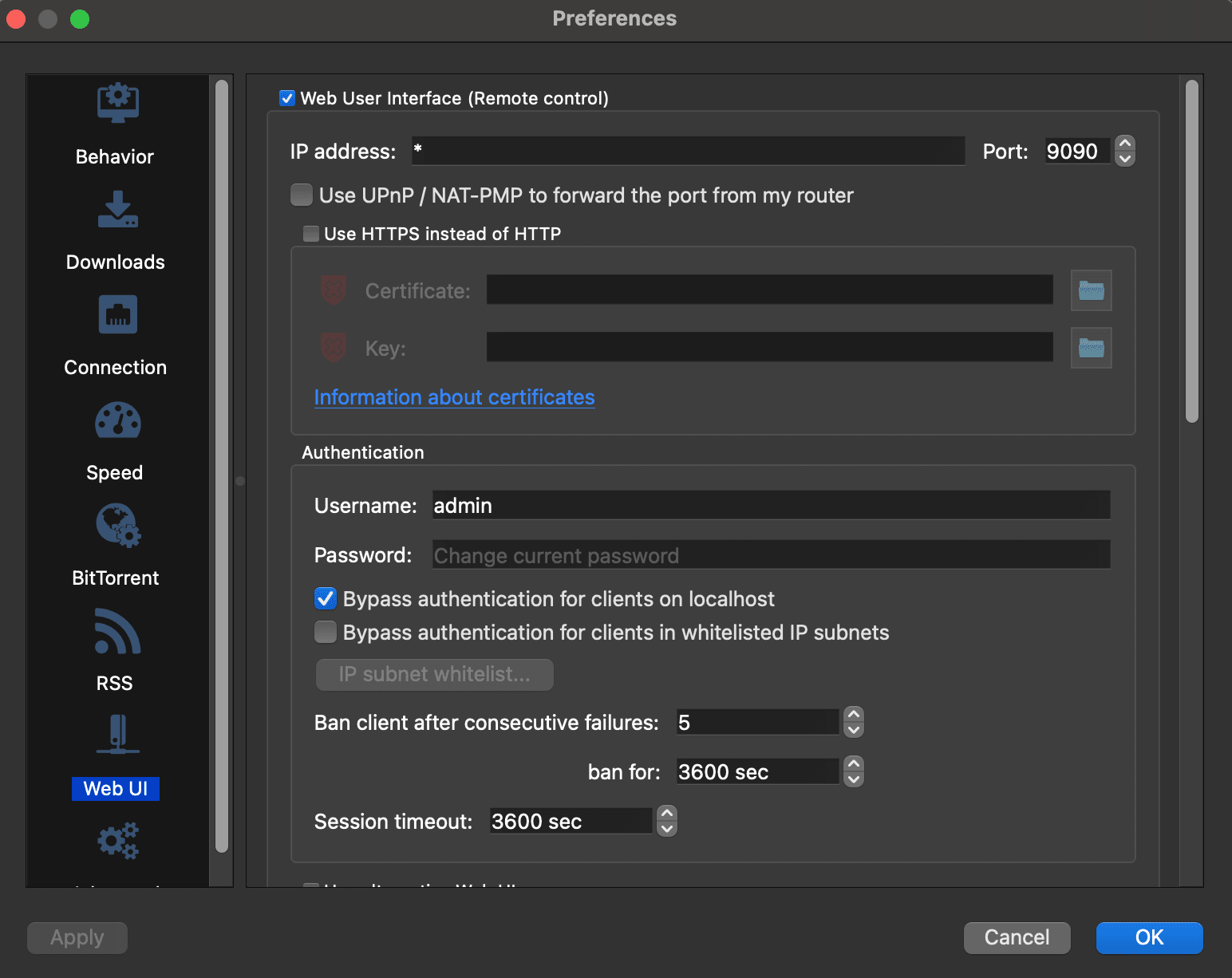 qbitorrent settings