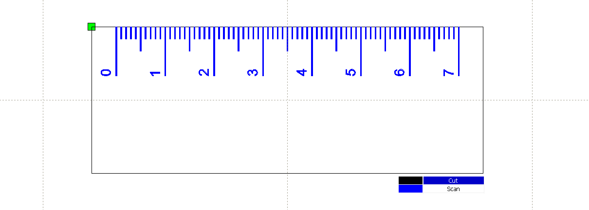 DXF file when imported on a laser fabrication software.