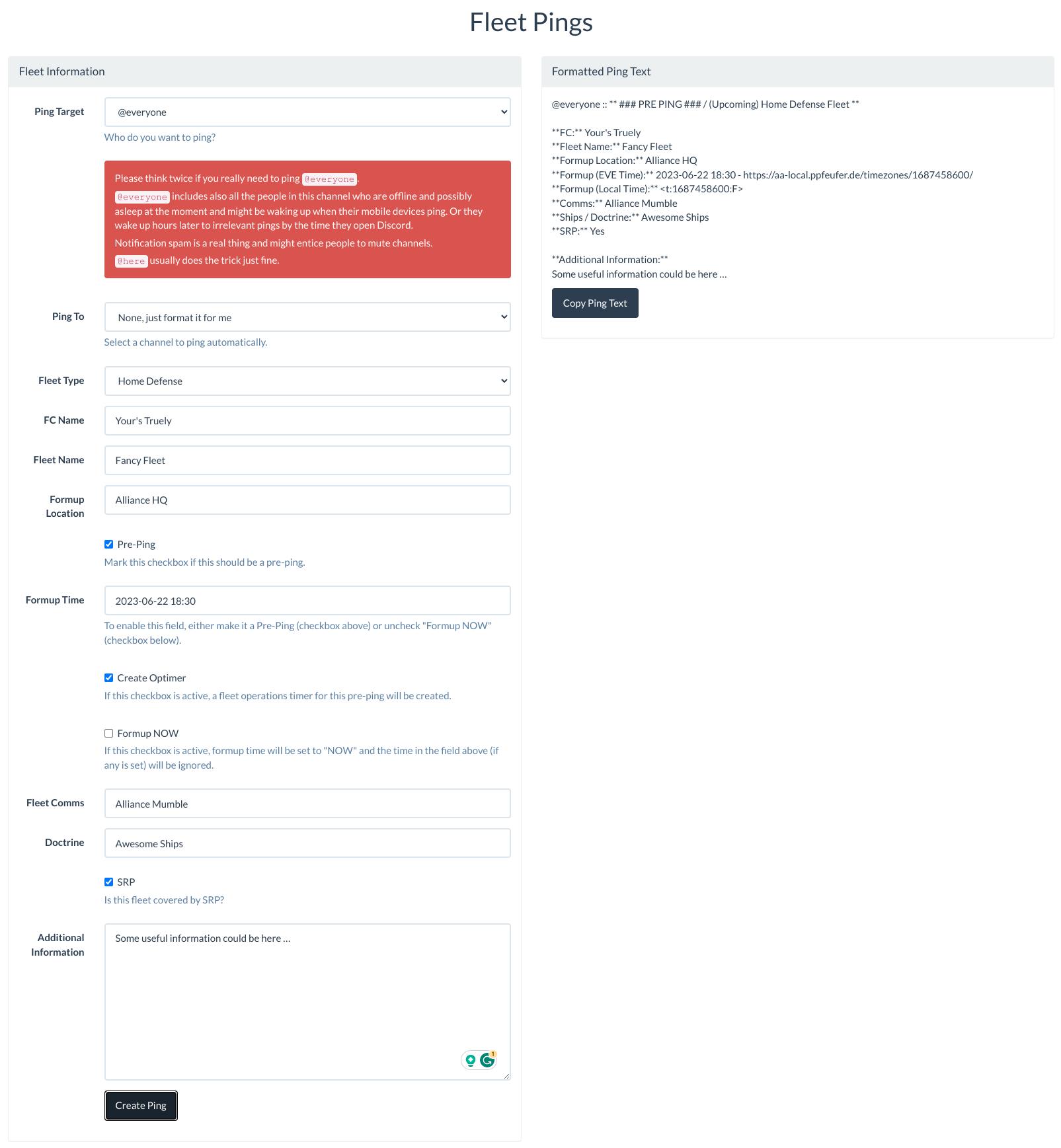 View in Alliance Auth