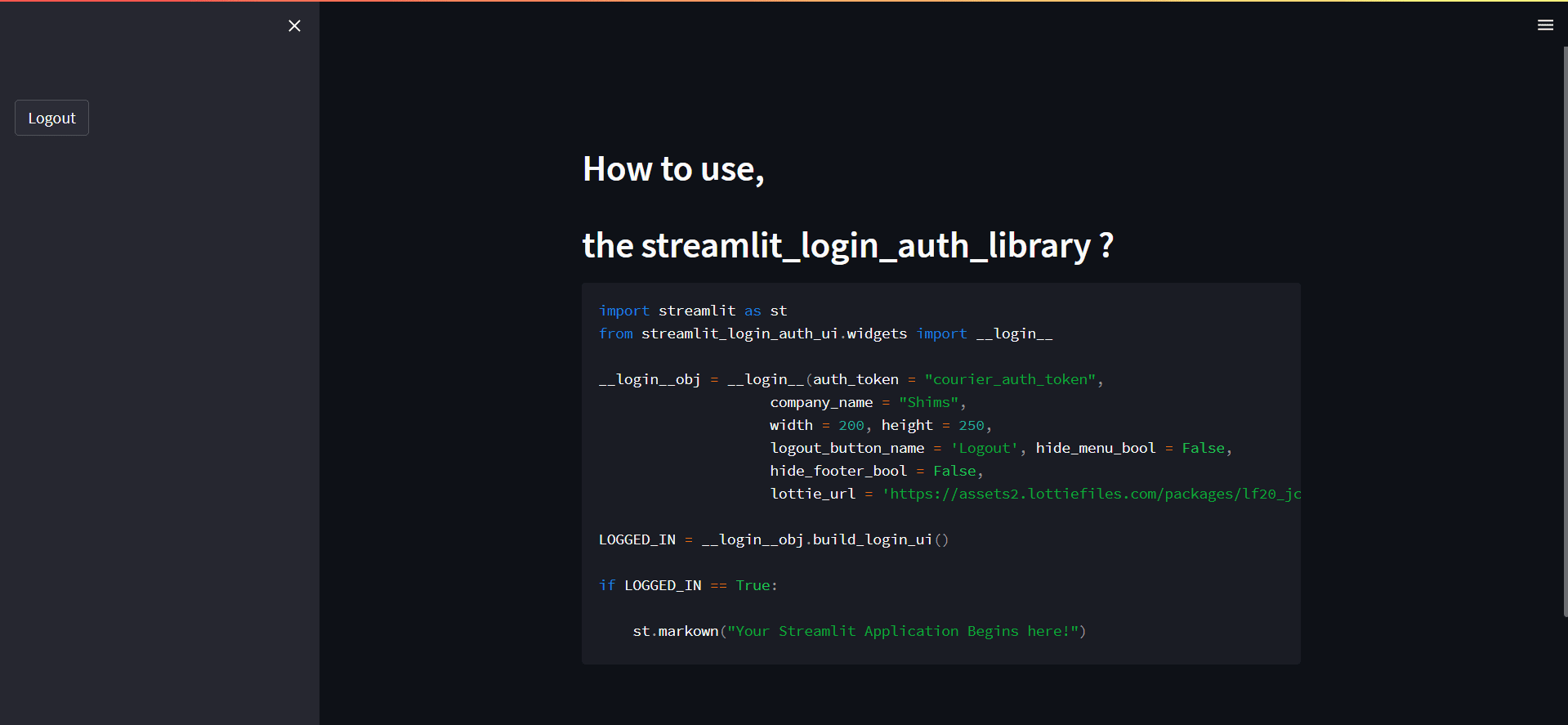 streamlitloginauthui Python package Snyk
