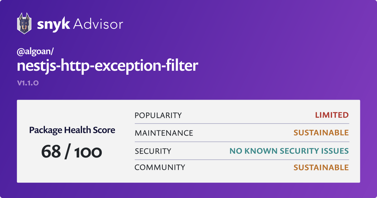 NestJS】How to common exception handling.