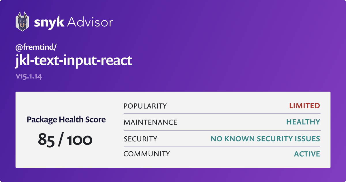 fremtind-jkl-text-input-react-npm-package-snyk