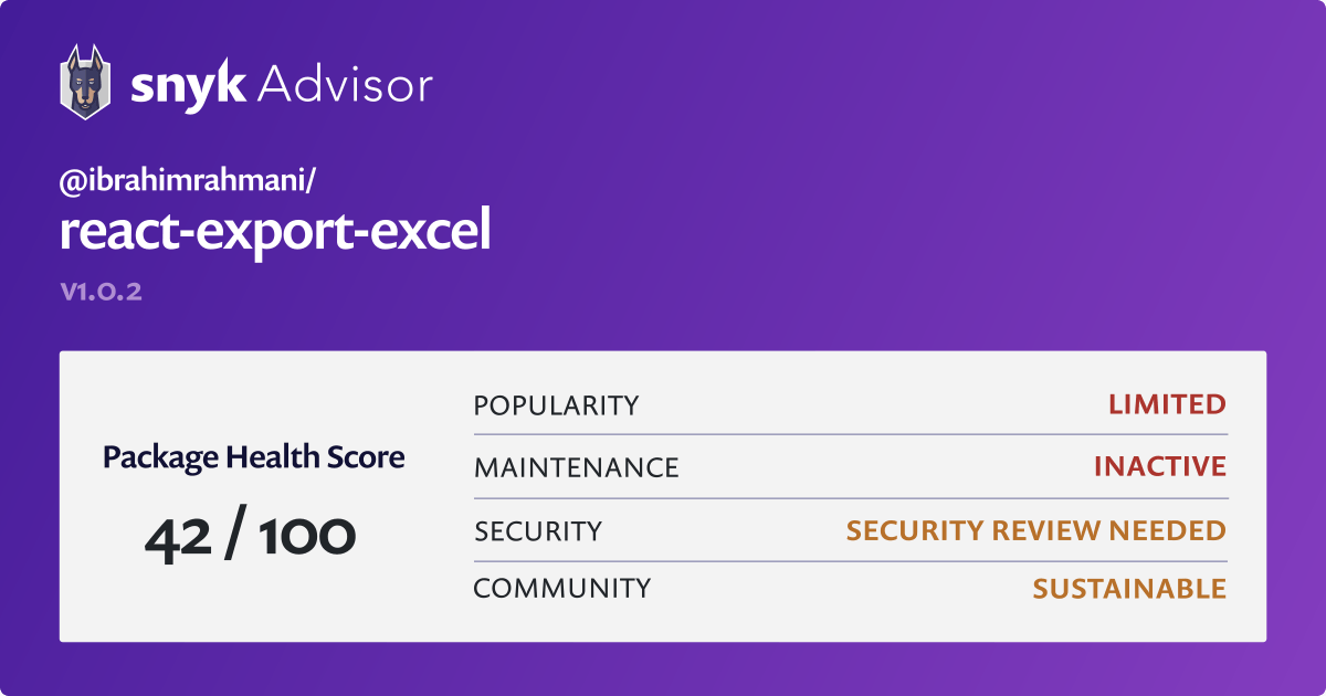 ibrahimrahmani-react-export-excel-npm-package-snyk