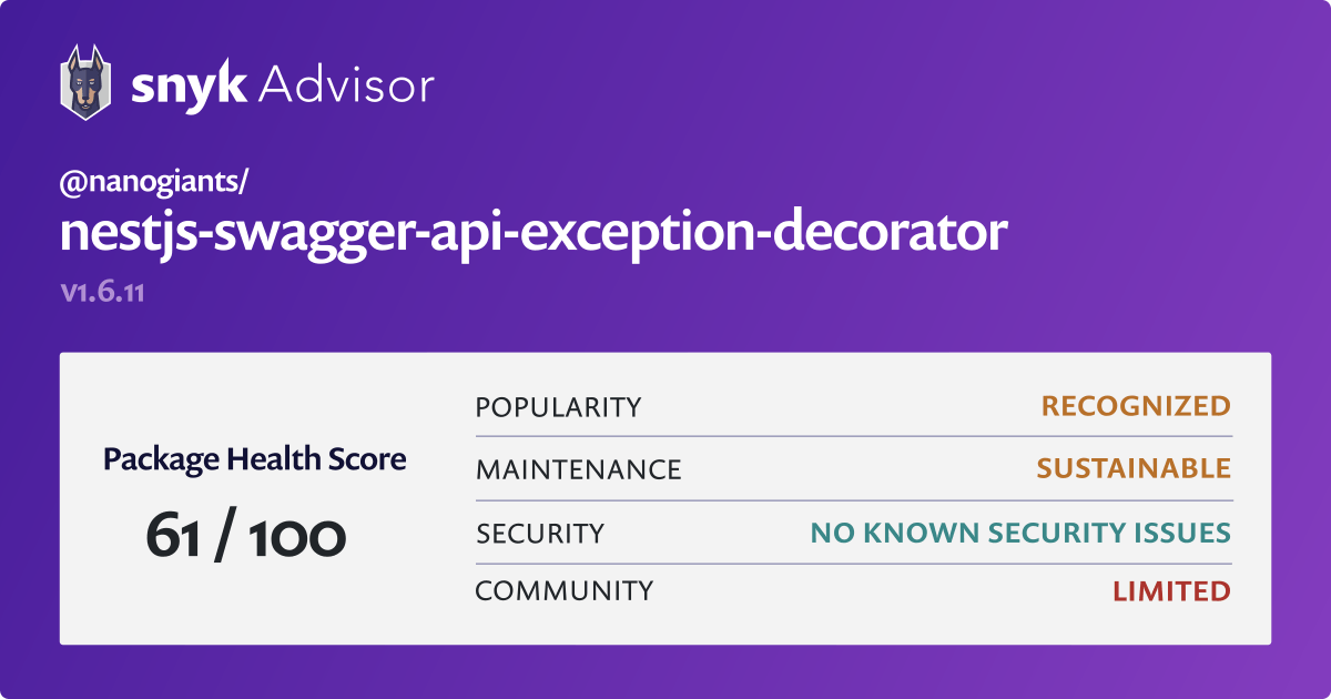nanogiants/nestjs-swagger-api-exception-decorator examples - CodeSandbox