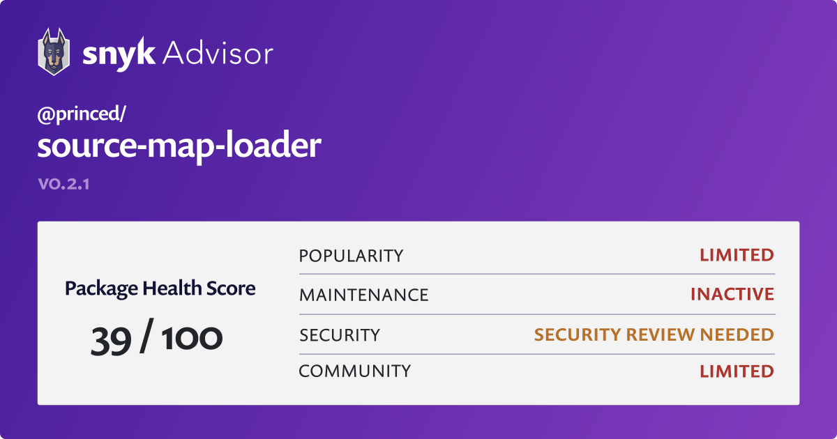 princed-source-map-loader-npm-package-snyk