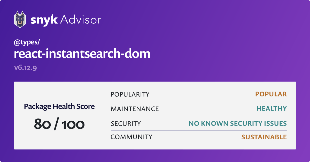 types-react-instantsearch-dom-npm-package-snyk