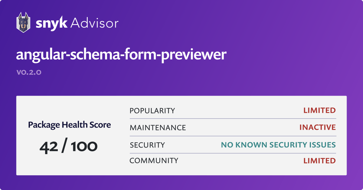angular-schema-form-previewer-npm-package-snyk