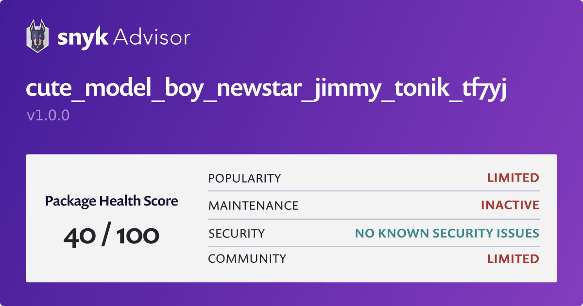 Newstar Jimmy Tonik Model Foto