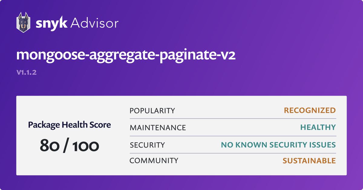 mongoose-aggregate-paginate-v2-npm-package-snyk