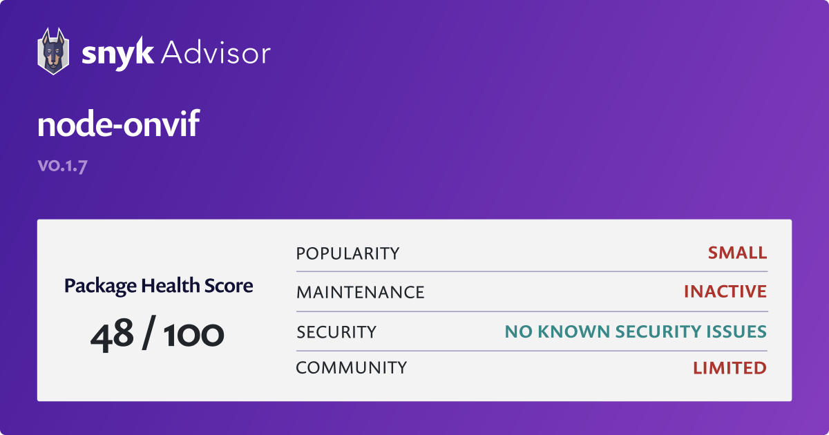 Onvif nodejs sale