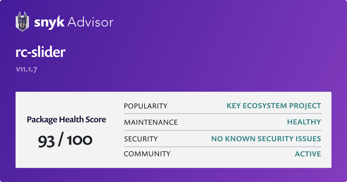 rc-slider-npm-package-health-analysis-snyk