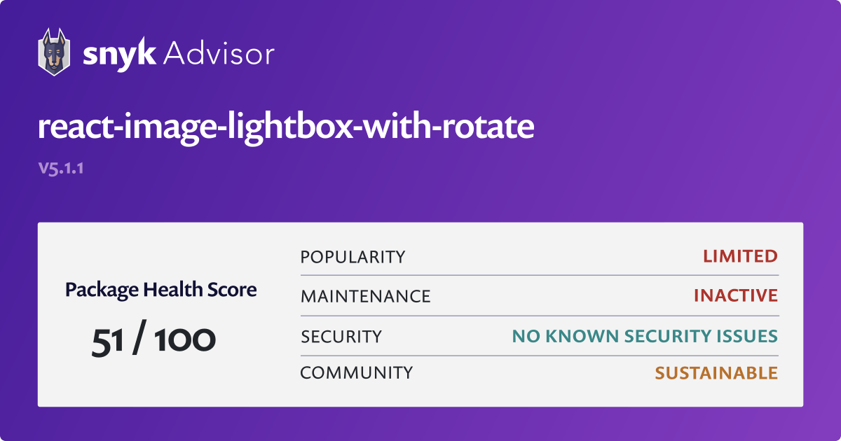 reactimagelightboxwithrotate npm package Snyk