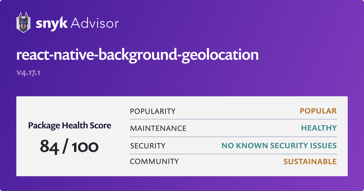 react-native-background-geolocation - npm package | Snyk