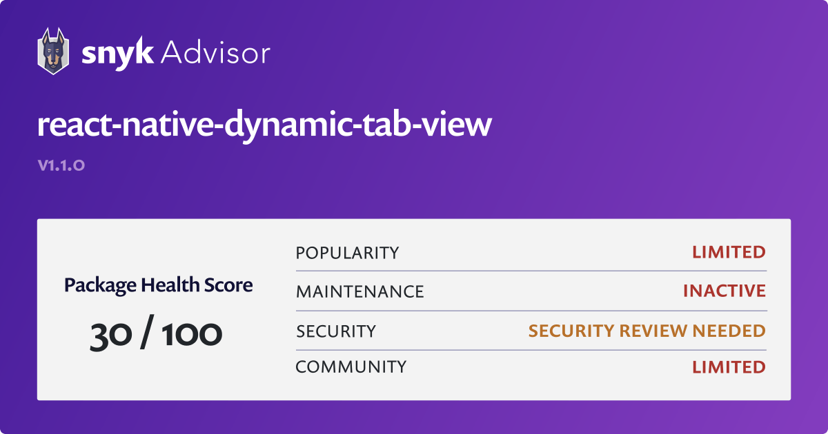 react-native-dynamic-tab-view - npm package | Snyk