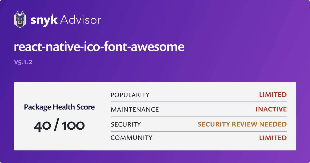 react-native-ico-font-awesome - npm package | Snyk
