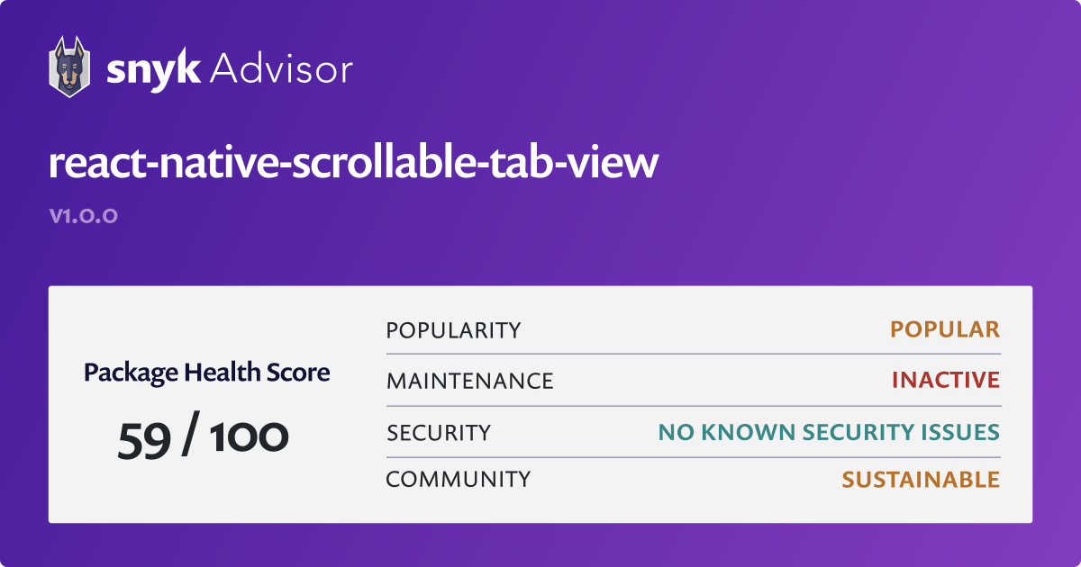 react-native-scrollable-tab-view-npm-package-snyk