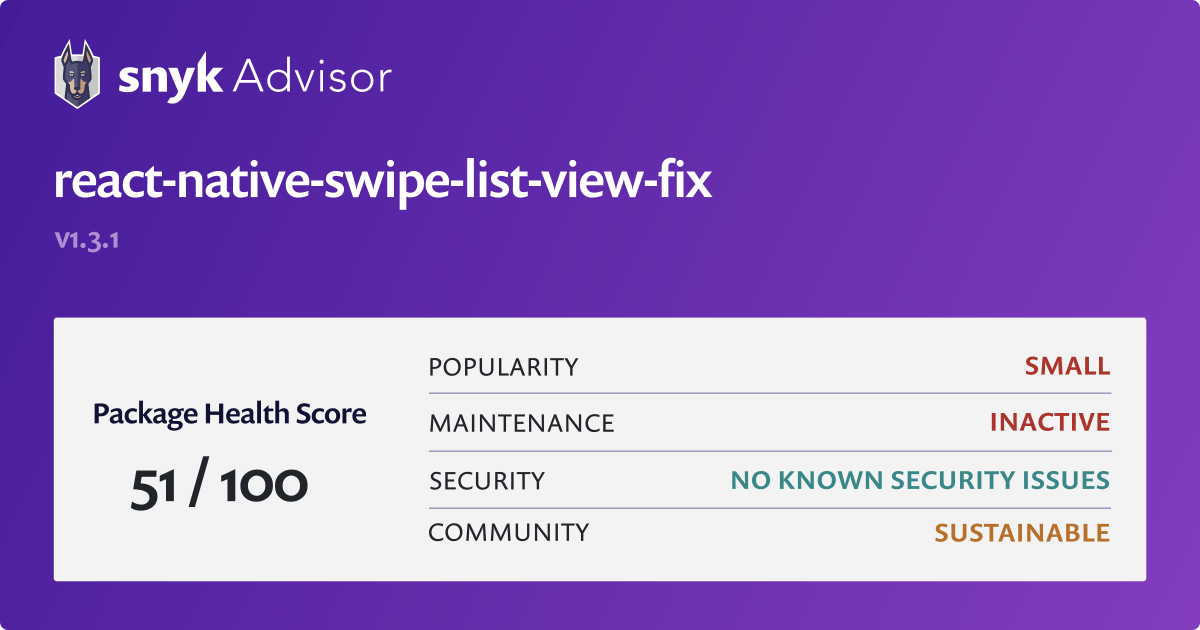 react-native-swipe-list-view-fix-npm-package-snyk