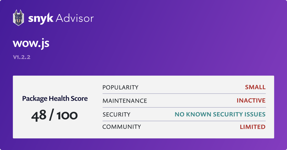 - npm Package Health Analysis | Snyk - npm Package Health Analysis | Snyk