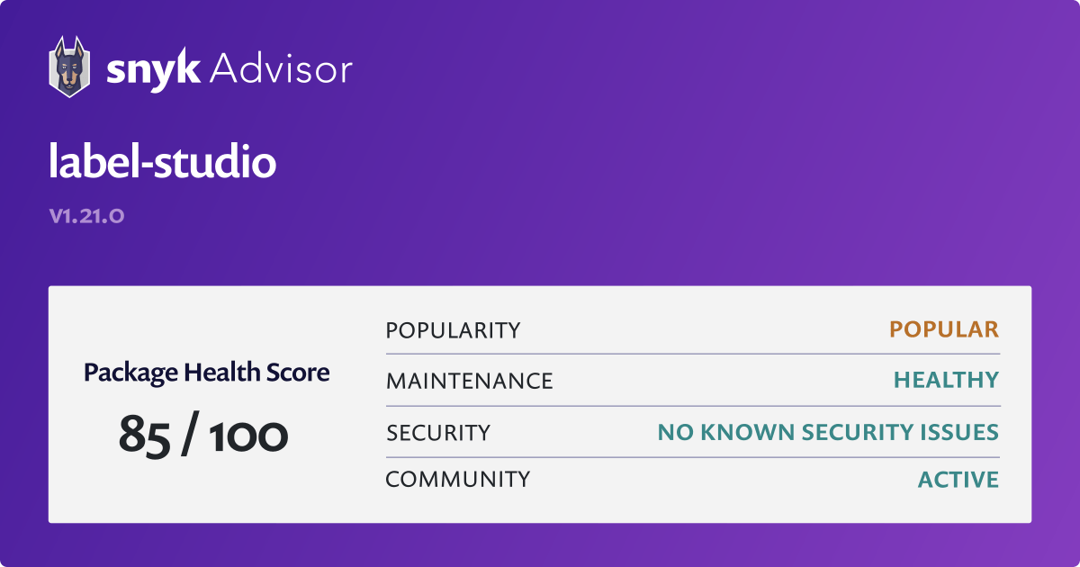 labelstudio Python Package Health Analysis Snyk