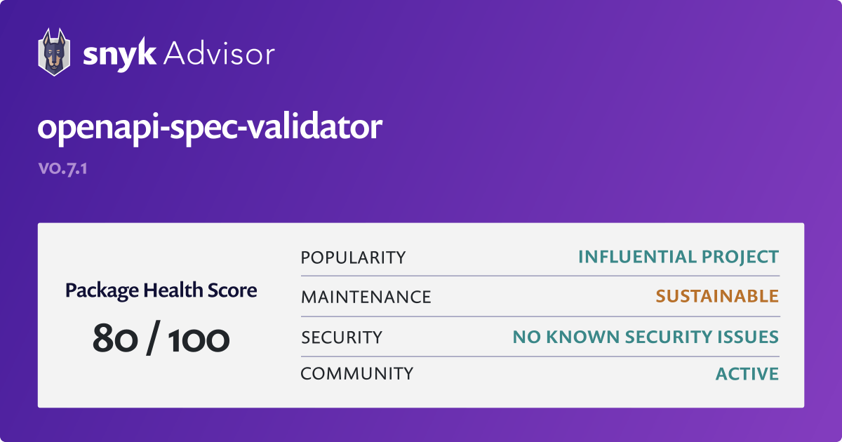 openapi-spec-validator-python-package-health-analysis-snyk