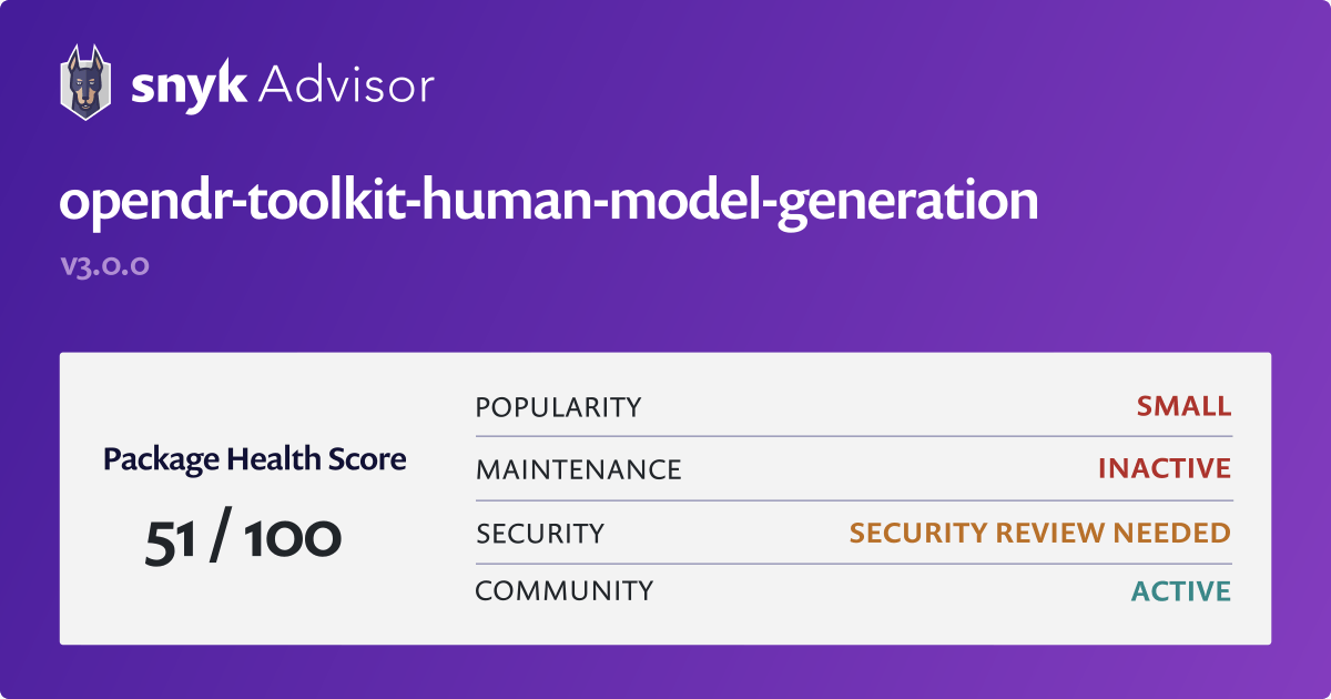 opendr-toolkit-human-model-generation - Python package | Snyk