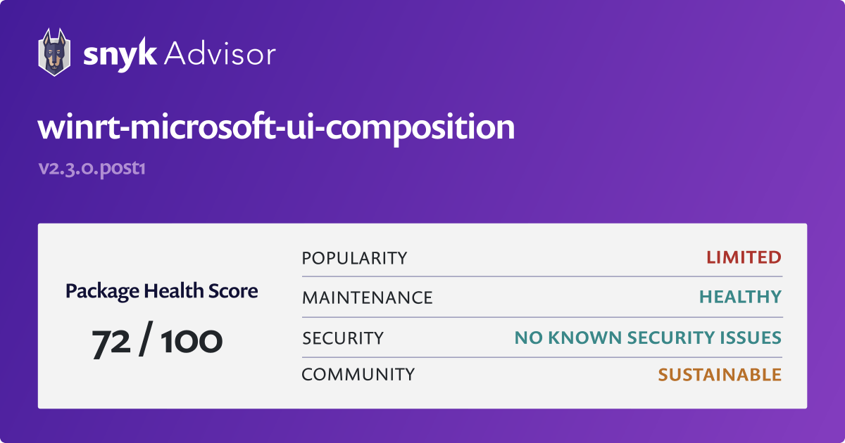 winrt-Microsoft.UI.Composition - Python package | Snyk