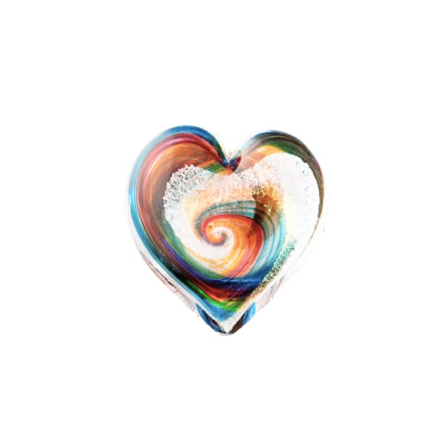 Crystal Ashes Heart Keepsakes incl 2 teaspoons ashes all syles