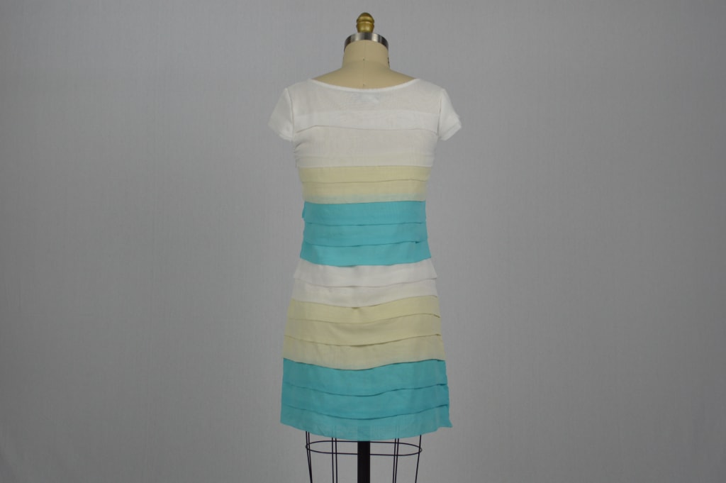 1960s Ombre Chiffon Go Go Dress
