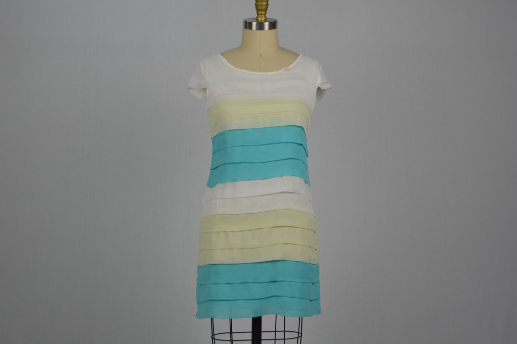 1960s Ombre Chiffon Go Go Dress
