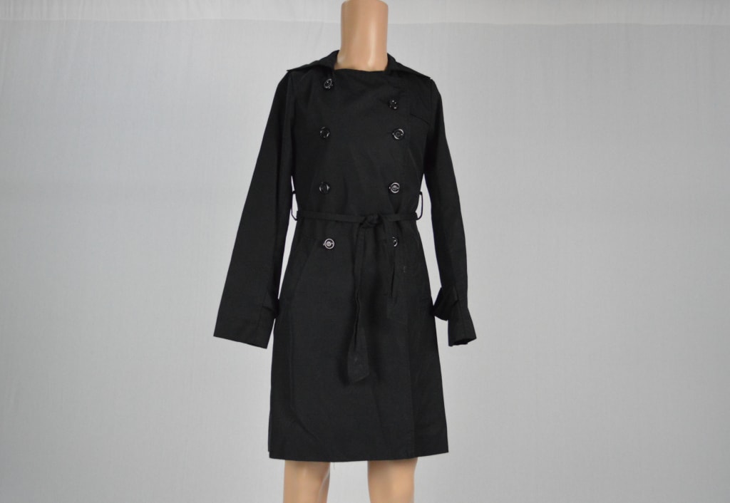 1920s Black Trench Coat