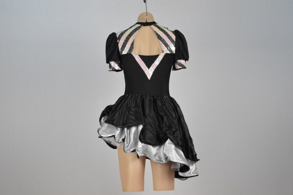 Black and White Sequin Show Girl Dress