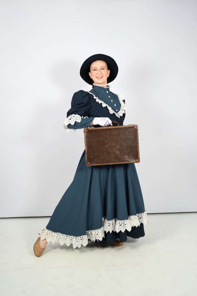 Mary Poppins Blue and Lace Dress