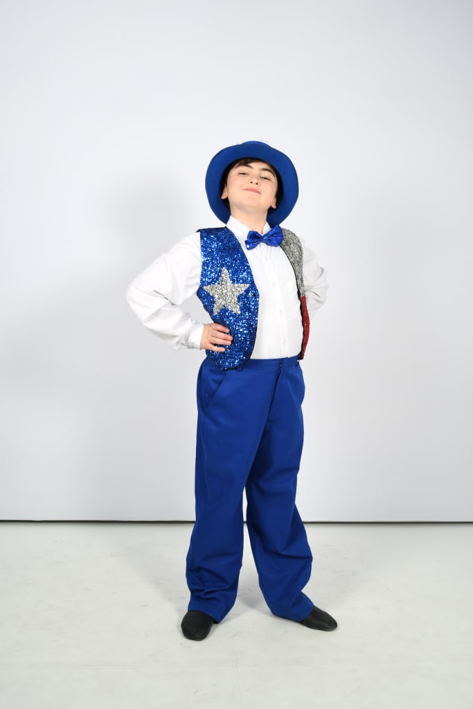 Red, Blue and White Sequin Cheerleader/Marching Band