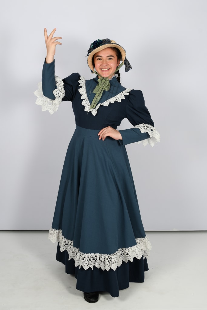 Mary Poppins Blue and Lace Dress