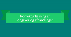 Korrektur opgaver