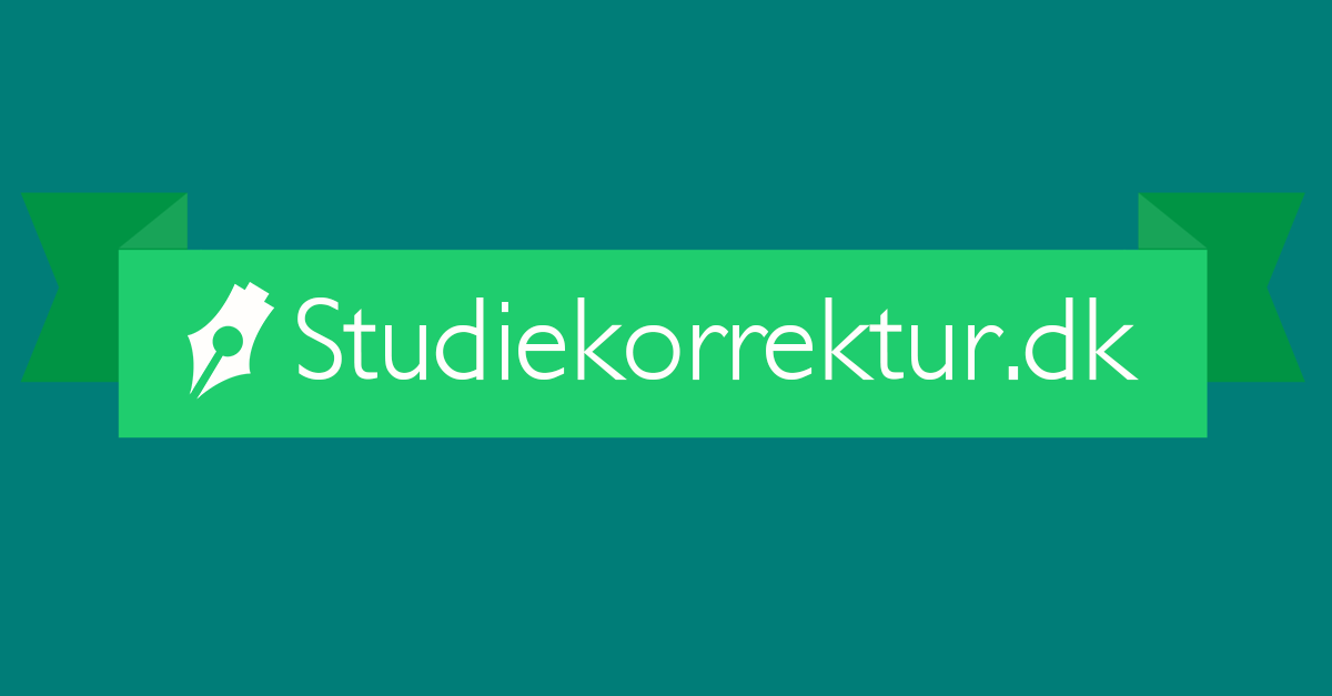Studiekorrektur - sæt komma for mig