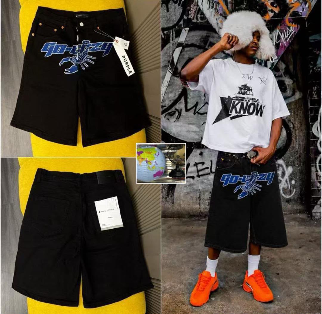 Embellished Baggy Streetwear Shorts