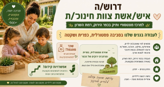 Job image for דרוש/ה איש/אשת צוות חינוכי/ת 