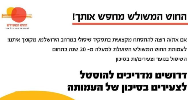 שכר גבוה - מדריכים/ות לעמותת החוט המשולש