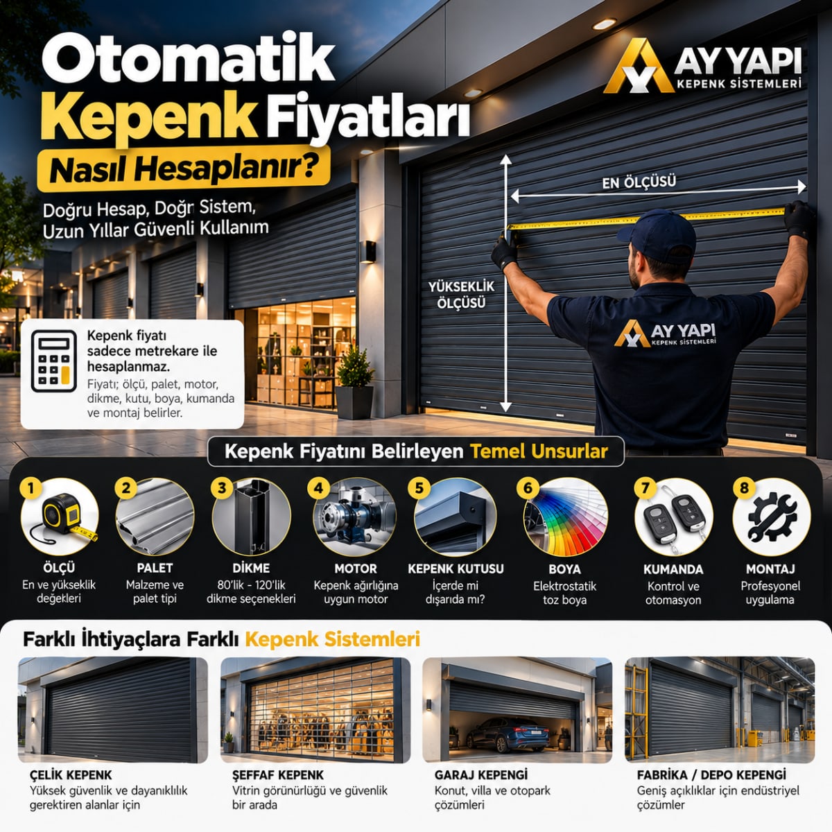 Otomatik Kepenk Fiyatları Nasıl Hesaplanır? Kepenk Fiyat Rehberi