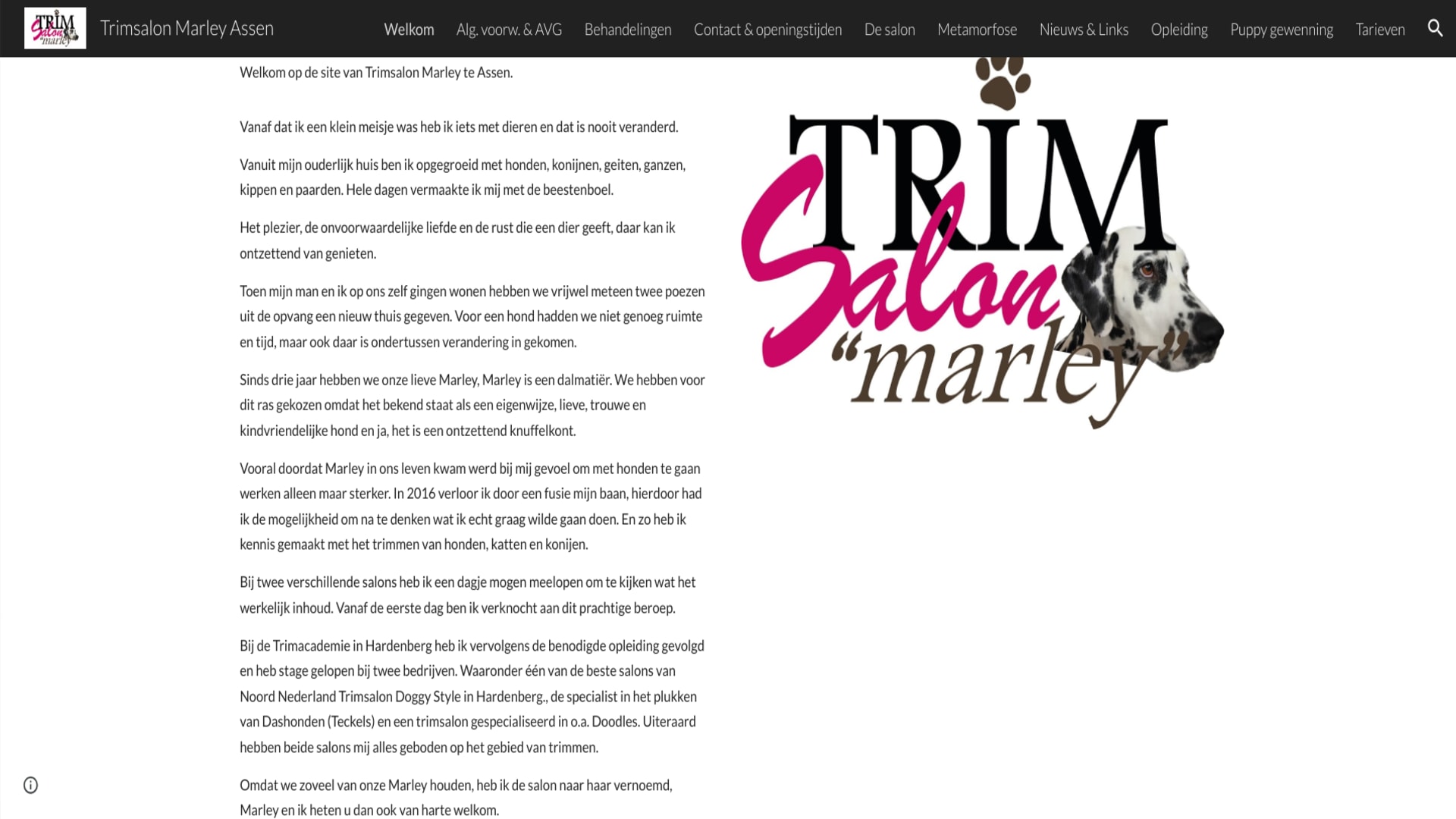 Trimsalon Marley Assen banner